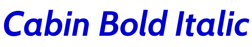 Cabin Bold Italic लिपि